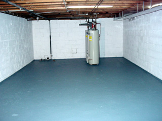 Clean Painted Basement