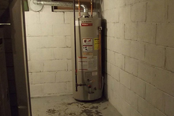 Basement Before, Water Heater